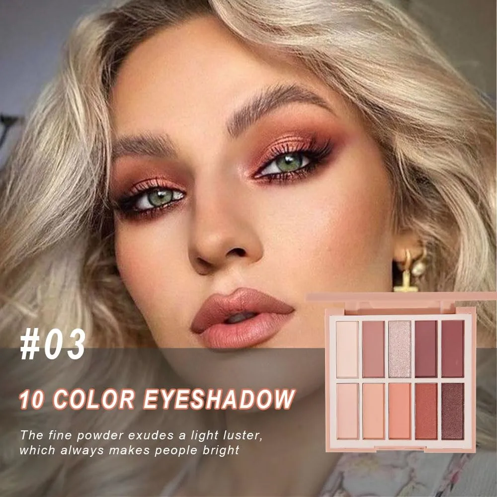 Neutral Natural Eye Shadow Palette,Matte Nude Pink Brown Naked Cream Eyeshadow Palette,make up pallets for women Highly Pigmented Eyeshadow for Eyes Long Lasting Naturing-Looking,Blendable,Vegan