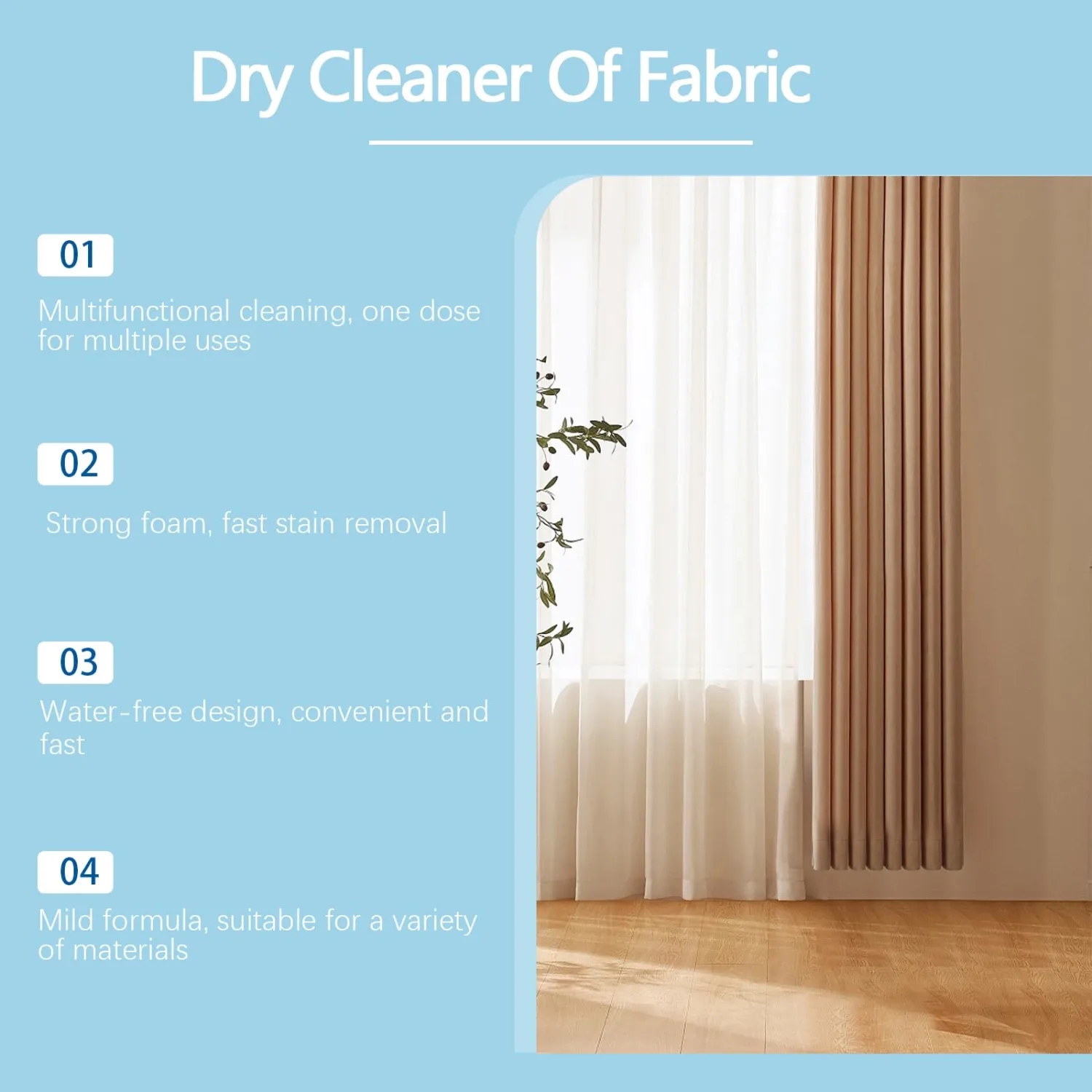 Fabric Cleaner - Remove, Protect, and Deep Clean, Quickly Lifts Stains & Dirt, Deeply Penetrates Water Safe Fabric & Fibers of Upholstery, Clothing, Rugs & Carpeting, for Fine Fabrics, 100ml