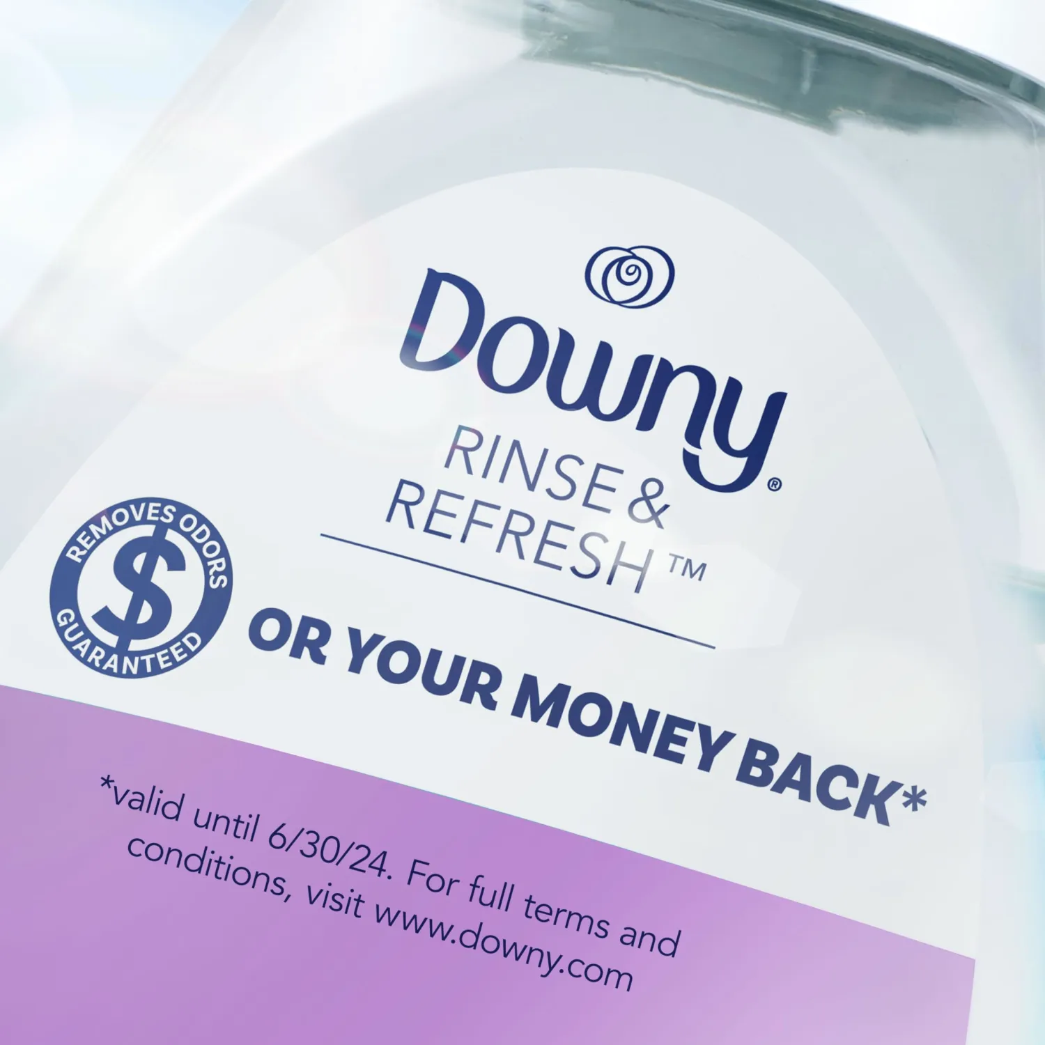 Downy RINSE & REFRESH Laundry Odor Remover and Fabric Softener, Fresh Lavender, 48 fl oz, Safe on ALL Fabrics, Gentle on Skin, HE Compatible