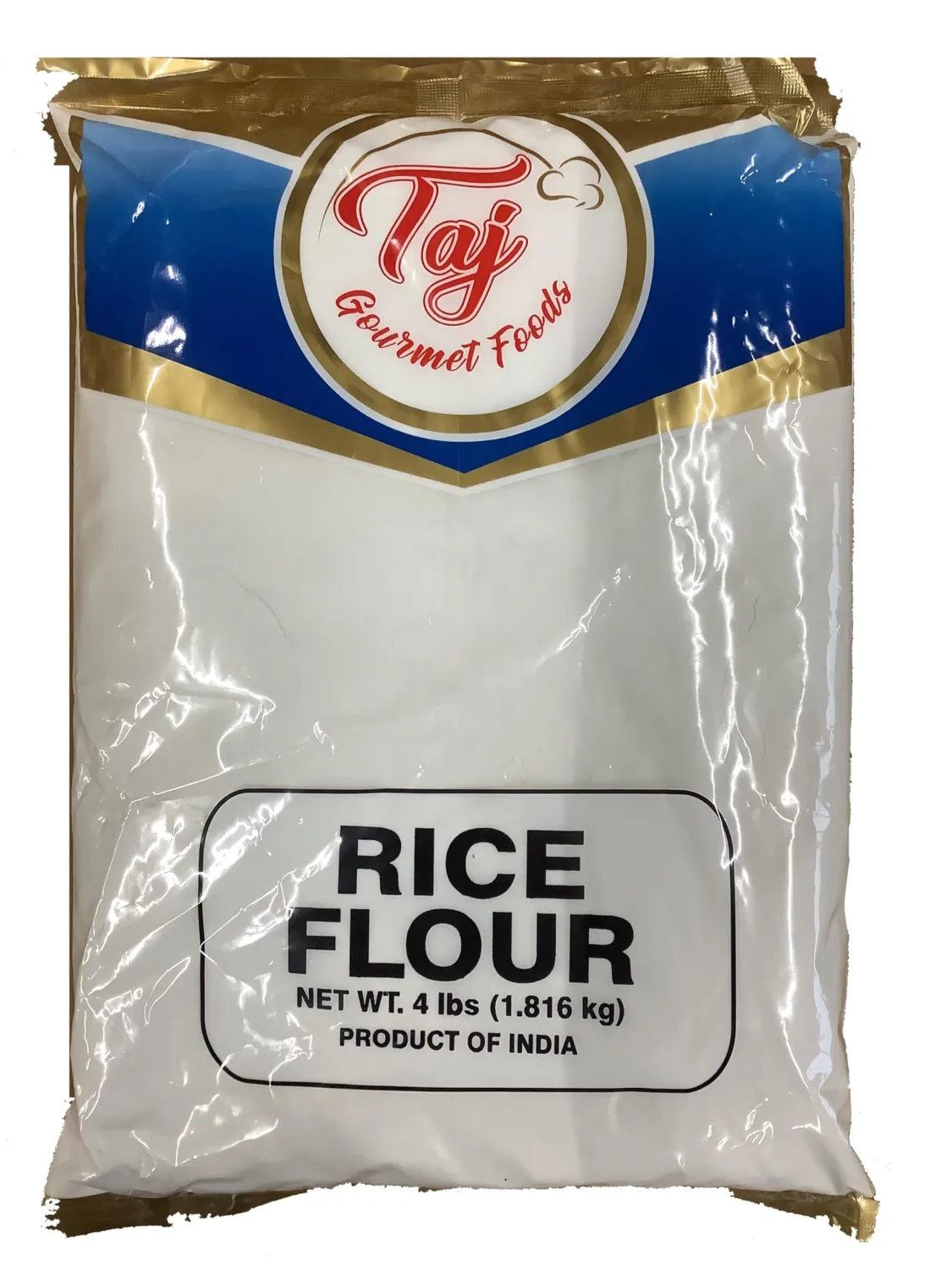 TAJ White Rice Flour, (Perfect Appams, noodles, pancakes, etc.), 4lbs