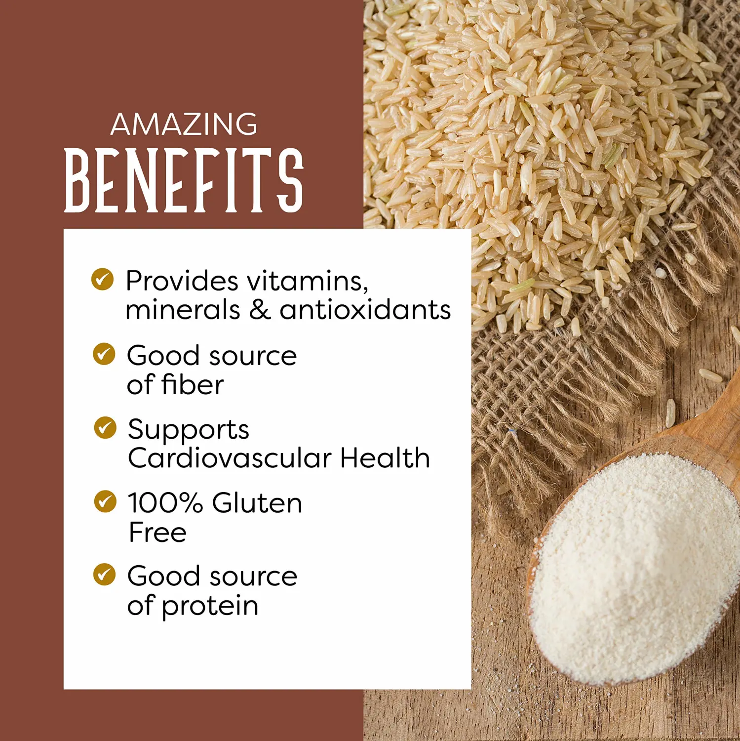 PuroRaw Brown Rice Flour, 2lb, Premium Brown Rice Flour Gluten Free, Rice Flour for Baking, Fine Brown Rice Flour Bulk, Superfine Rice Flour Tortillas,Natural, Non-GMO, Batch Tested, 2 Pound