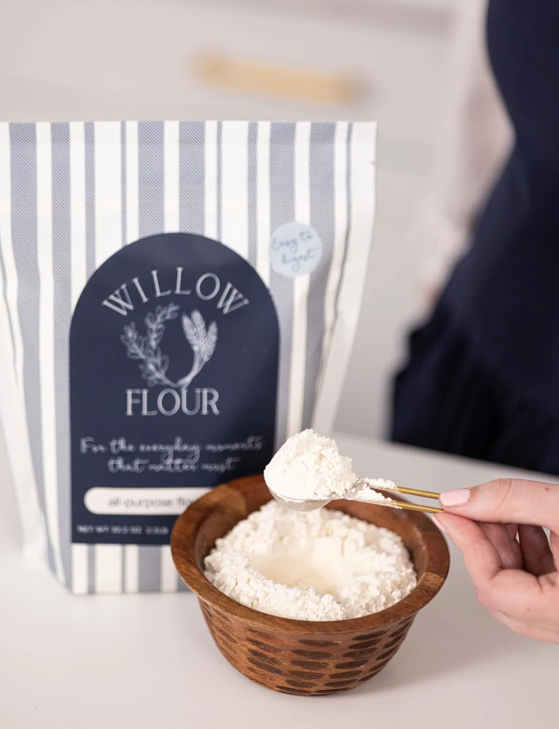 Willow Flour - Authentic French T55 Wheat Flour for Baking, Fine milled, 2.2 (1kg) Bag