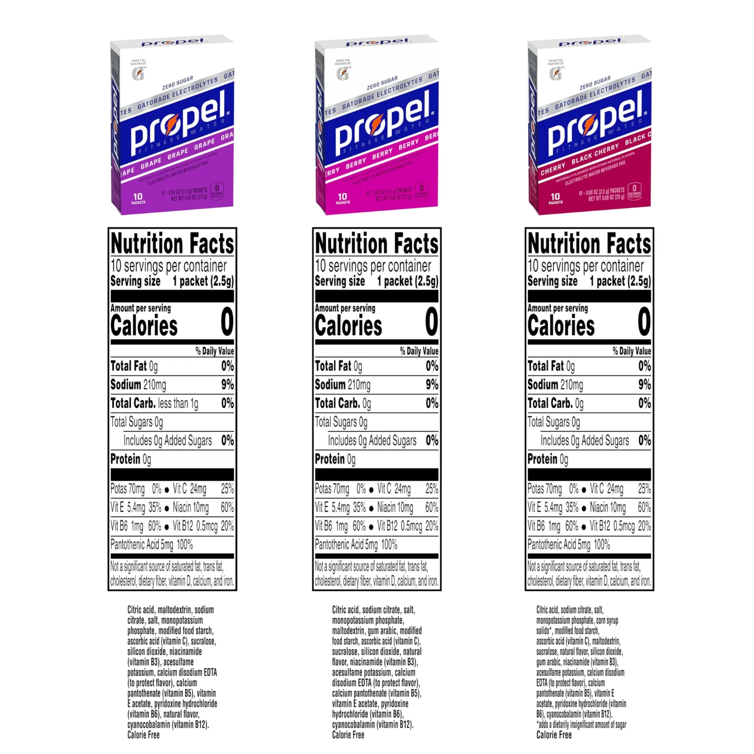 Propel Powder Packets, Grape Variety Pack (Pack of 30)