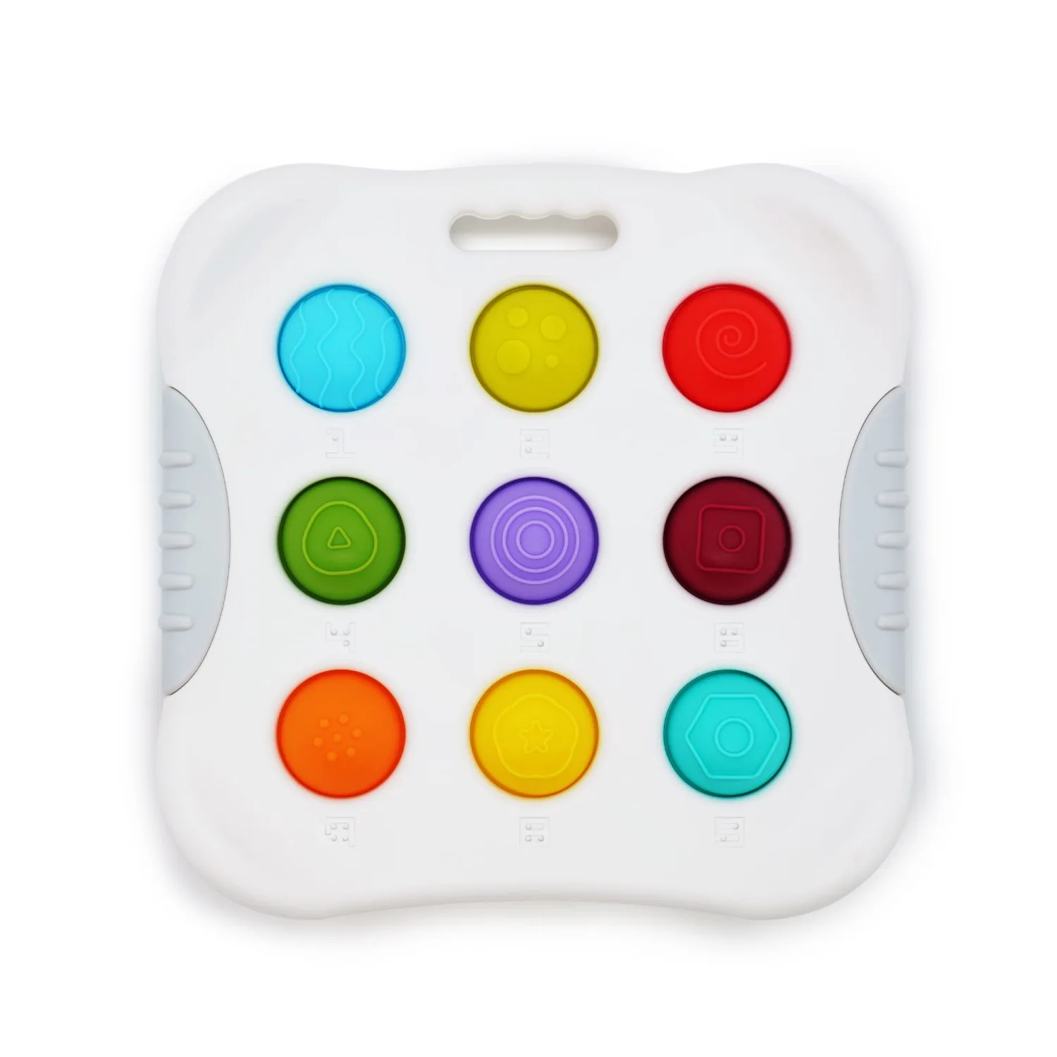 LiKee Fidget Popper Sensory Baby Toys for 10+ Months, Montessori Busy Toy for 1 2 3 Years Old Toddlers Push and Popping Bubbles Fine Motor Skill, Travel Toys for Kids Ages 1-3 Stress Relief (1 Piece)