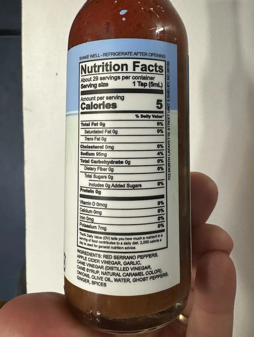 Yes Ma'am Hot Sauce - Medium Heat - Made in Small Batches in North Carolina with Family Farm Serrano & Ghost Peppers, Premium Cane Vinegar, and Garlic