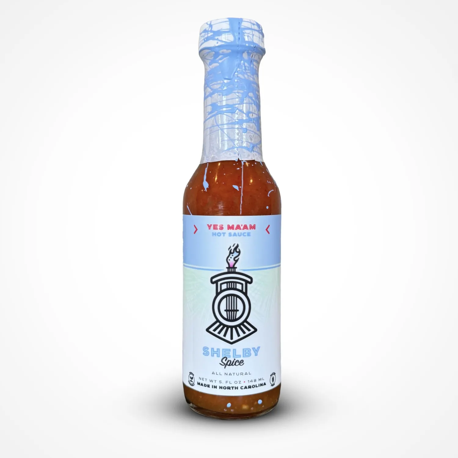 Yes Ma'am Hot Sauce - Medium Heat - Made in Small Batches in North Carolina with Family Farm Serrano & Ghost Peppers, Premium Cane Vinegar, and Garlic