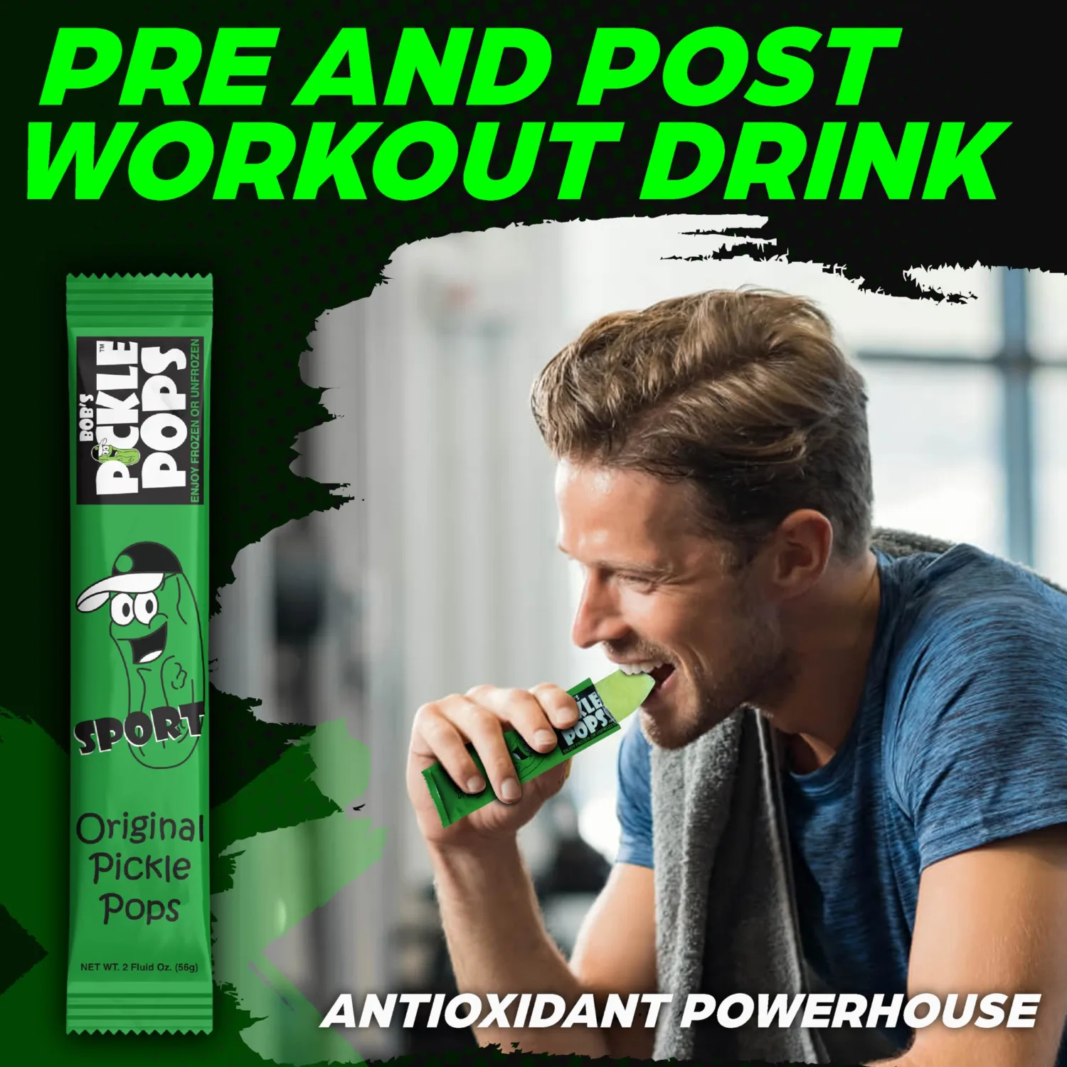 Bob's Pickle Pops - Original Dill Juice Flavor Ice Pops - Pre Workout Freeze Pops - Electrolyte Cramp Relief 18 Pops (Six count pack of three)
