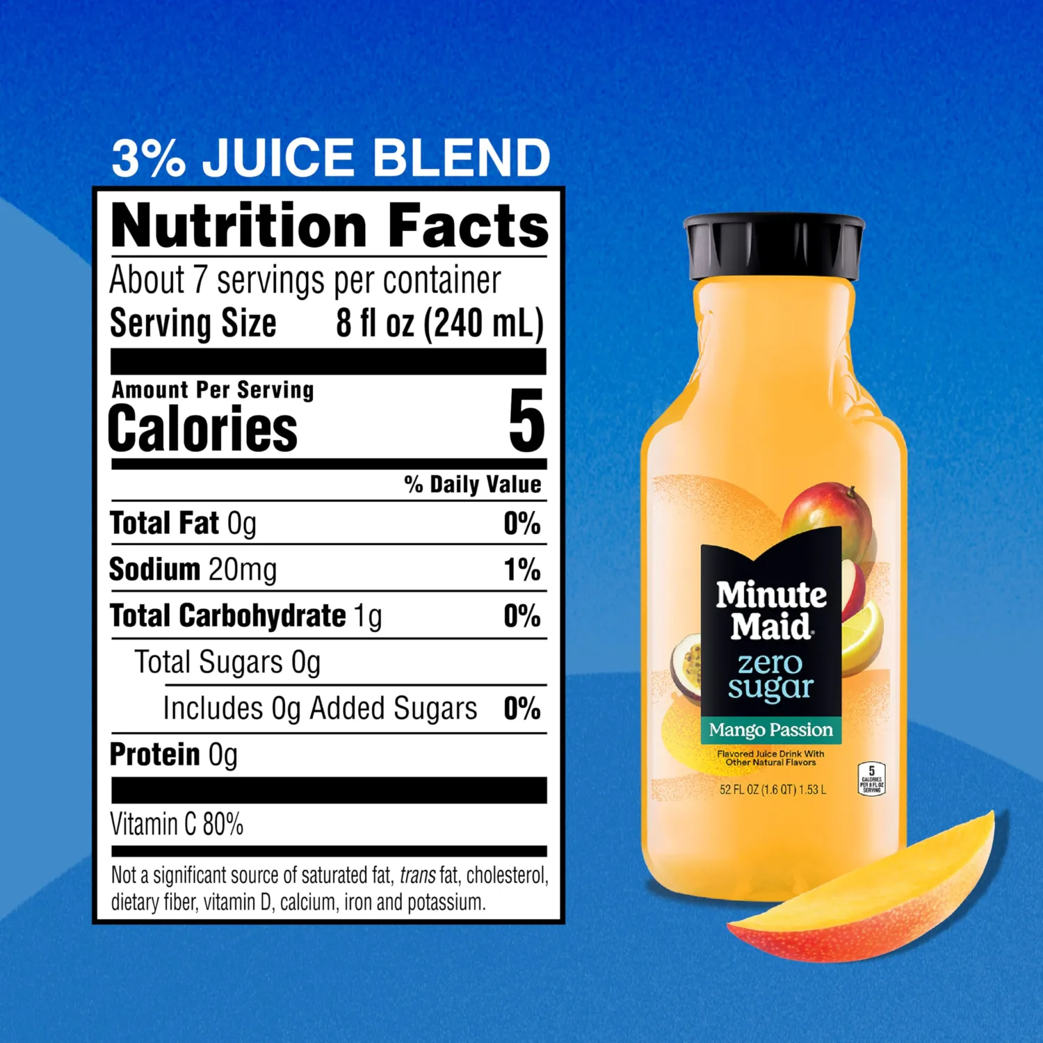 52oz Minute Maid Zero Sugar Mango Passion