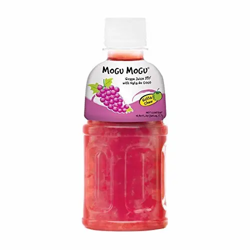 Mogu Mogu Fruit Juice with Nata De Coco, 6 Flavors, 6 Pack Bundle
