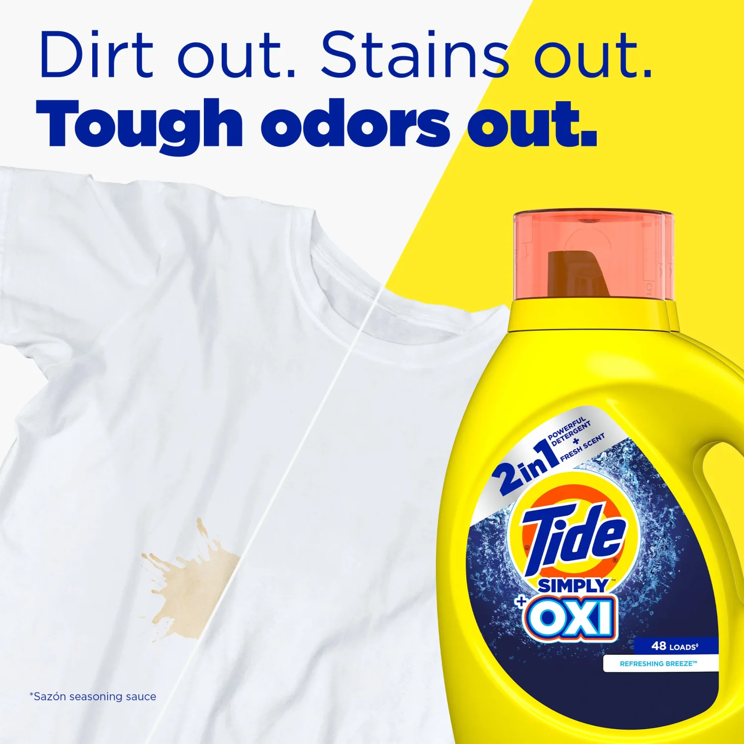 Tide Simply + Oxi Liquid Laundry Detergent, Refreshing Breeze, 6 loads, 10 fl oz, Pack of 12