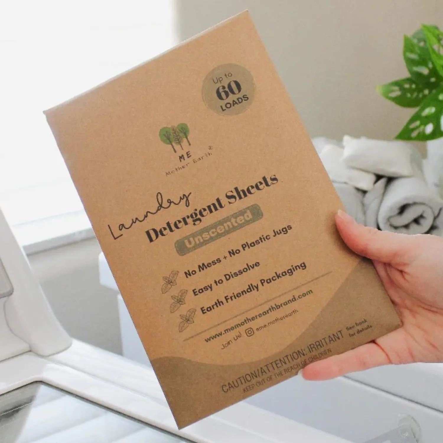 Laundry Detergent Sheets - Up to 60 Loads, Ultra-Convenient Concentrated Liquidless Sheets, Hypoallergenic, Plastic-Free & Eco-Friendly Packaging, Travel Friendly - Unscented