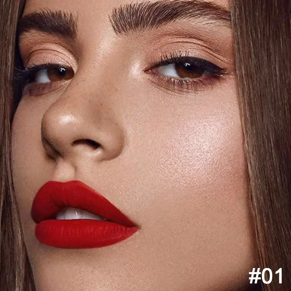 Kaely 2-in-1 Red Lip Liner & Lipstick Set Kit for Women, Matte Lips Kit with Lip Liner Lip Stains Long Lasting Waterproof 24 Hour Lipstick and Lip Liners Combo Lipliners Pencil Set 01