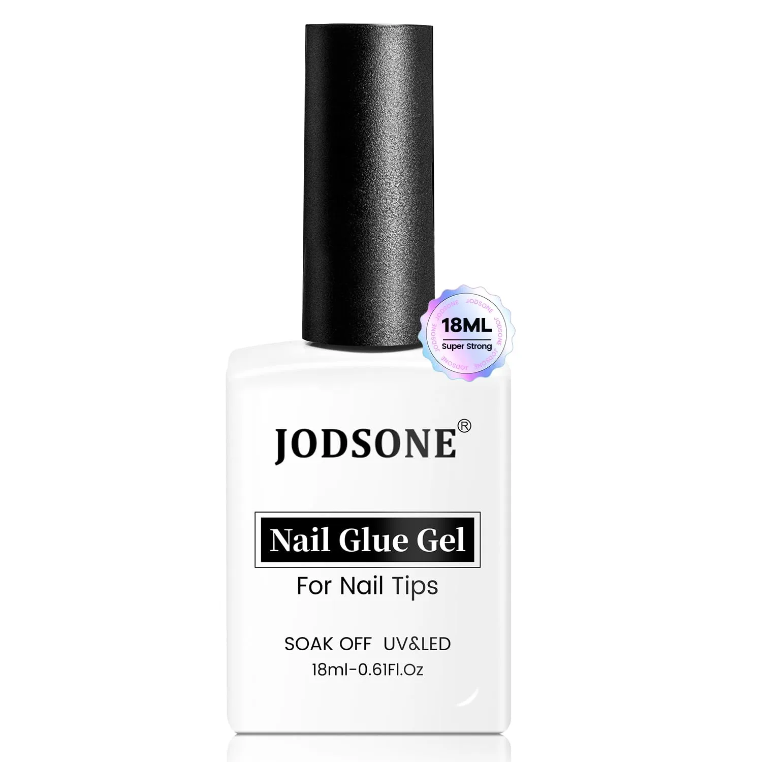 JODSONE 18ml Nail Glue Gel Polish for Clear Acrylic Nails U V Light Cured Clear Press On Nails Extension Fake Nails Glue, Beginner Home Salon DIY
