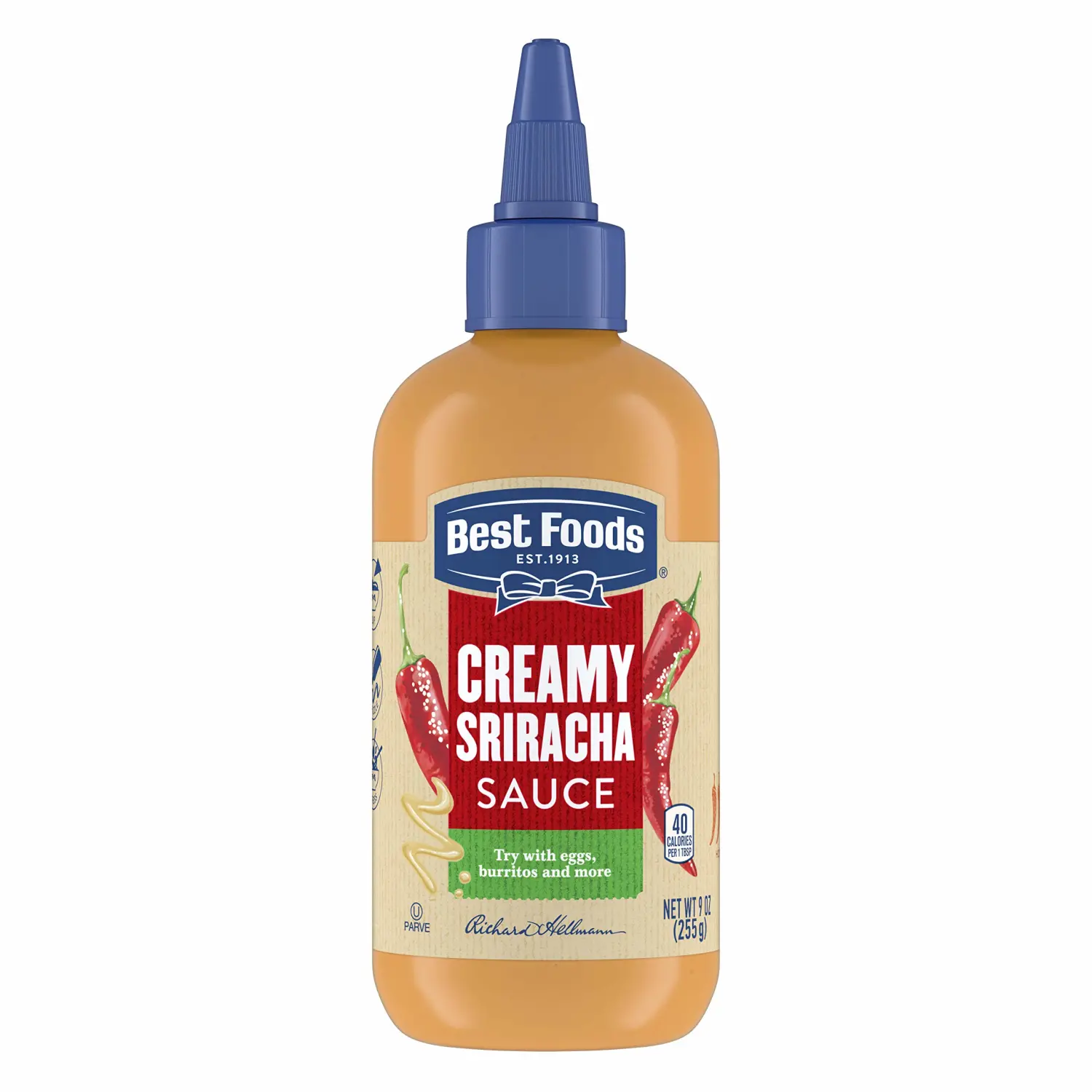 Best Foods Spread and Dressing For Burgers, Salads, Sandwiches and more Creamy Sriracha Squeeze Bottle 9 Fl Oz