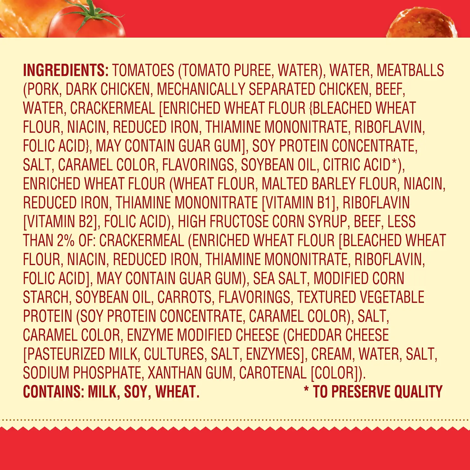 Chef Boyardee Mini Beef Ravioli and Meatballs, 15 Oz Can