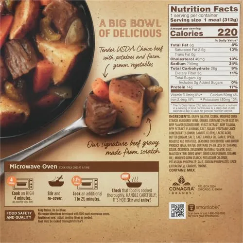 Marie Callender's Slow Roasted Beef Pot Roast Bowl, 11 Oz