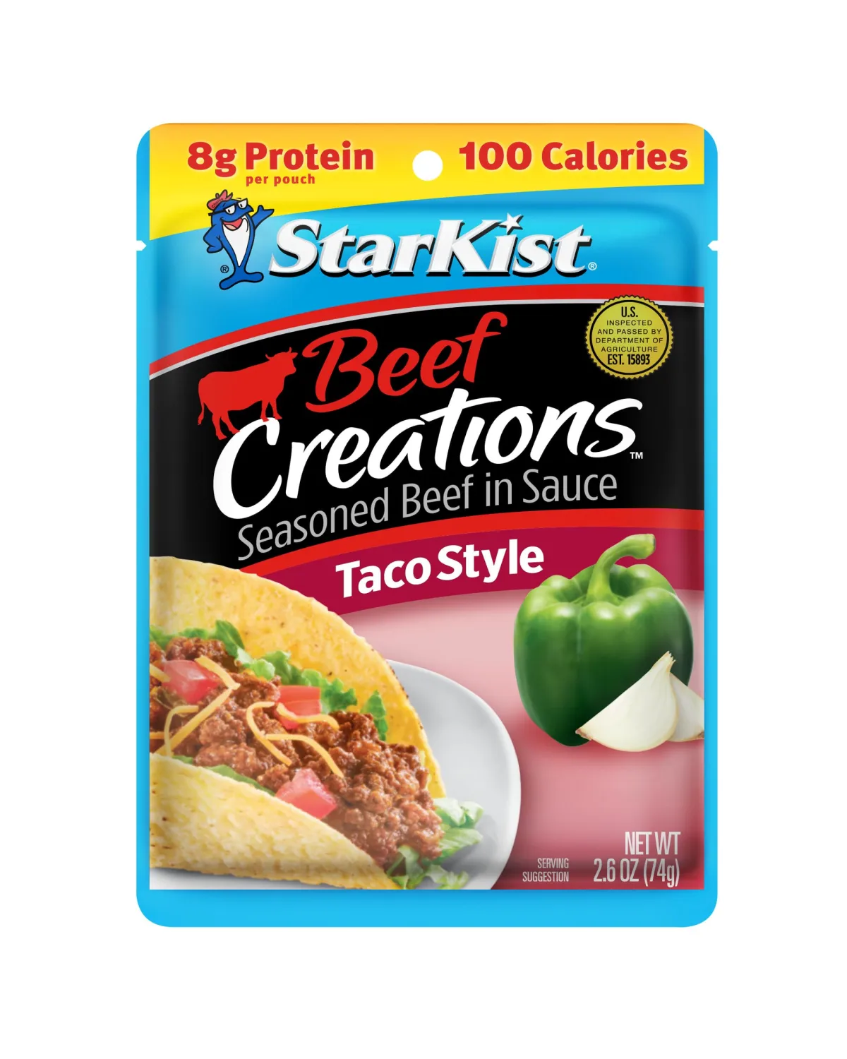 StarKist Beef Creations Taco Style, 2.6 oz Pouch