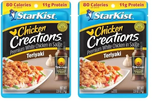 StarKist Chicken Creations Teriyaki, Single Serve Pouch, 2.6 oz (Pack of 2)