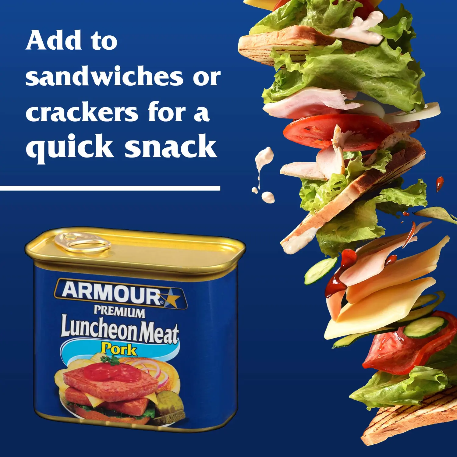 Armour Star Premium Pork Luncheon Meat, Keto Friendly, 12 oz (Pack of 3)