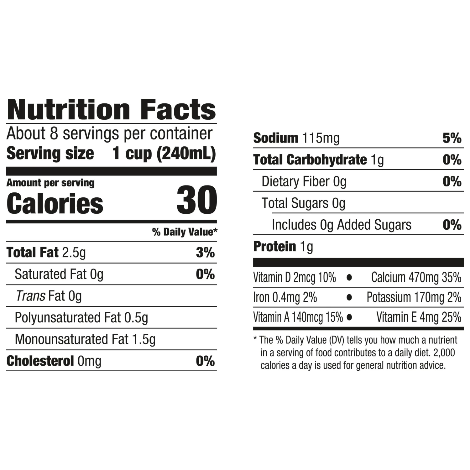 Silk Almond Milk, Unsweet Vanilla, Dairy Free, Gluten Free, Seriously Creamy Vegan Milk with 50% More Calcium than Dairy Milk, 64 FL OZ Half Gallon