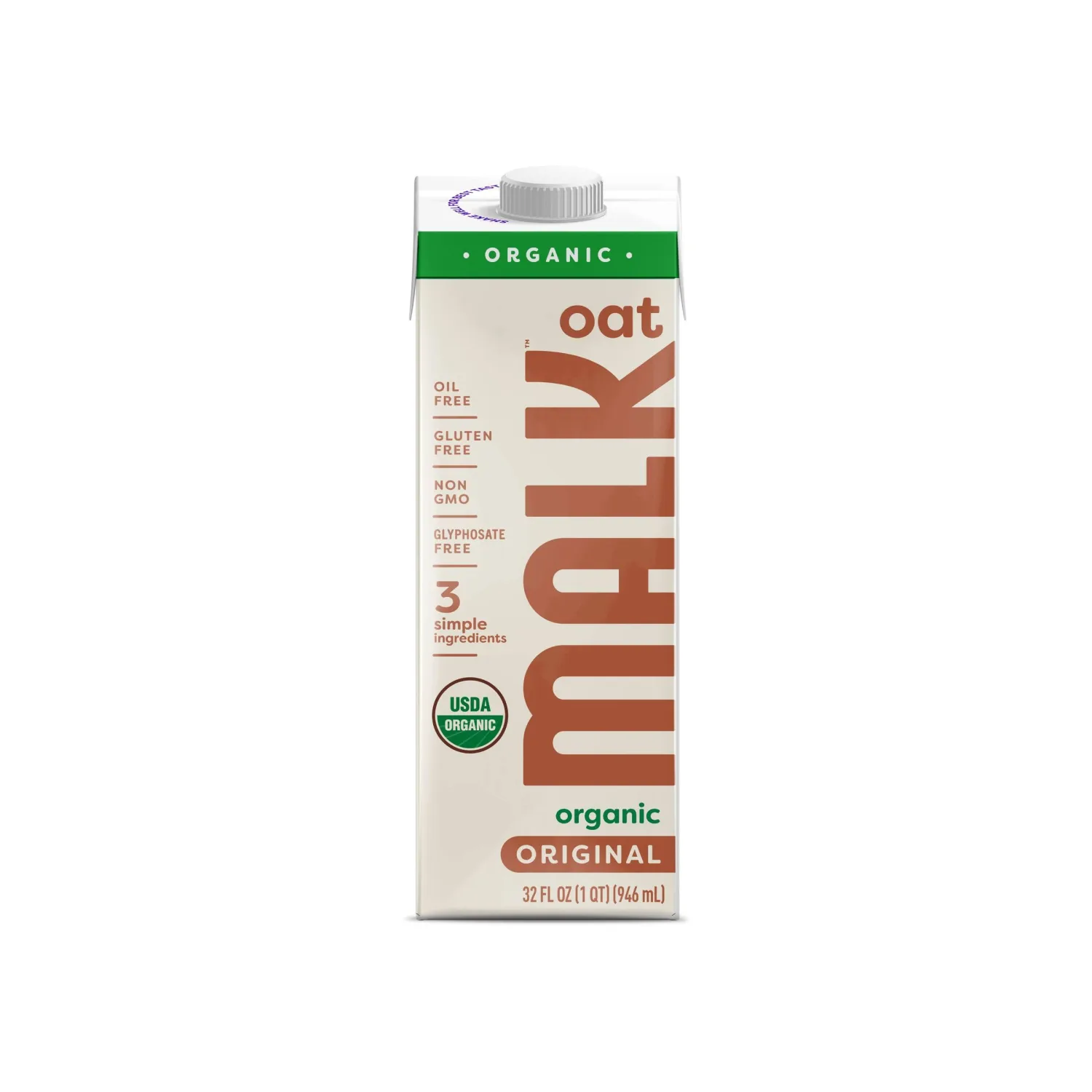 MALK Oat Milk Unsweetened - Shelf Stable Organic Oat Milk, Non GMO, Dairy Free, Vegan, Plant Based, No Gums or Fillers - Malk Oatmilk for Smoothies, Cereal, Creamy Lattes, Coffee