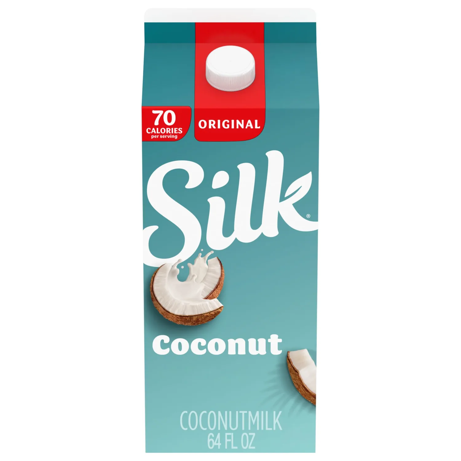 Silk Coconut Milk, Original, Dairy Free, Gluten Free, Delicious Vegan Milk with 50% More Calcium than Dairy Milk, 64 FL OZ Half Gallon