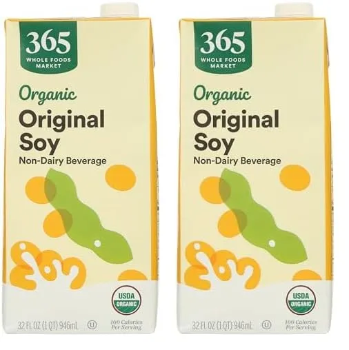 365 by Whole Foods Market, Soy Milk Original Organic, 32 Fl Oz (Pack of 2)