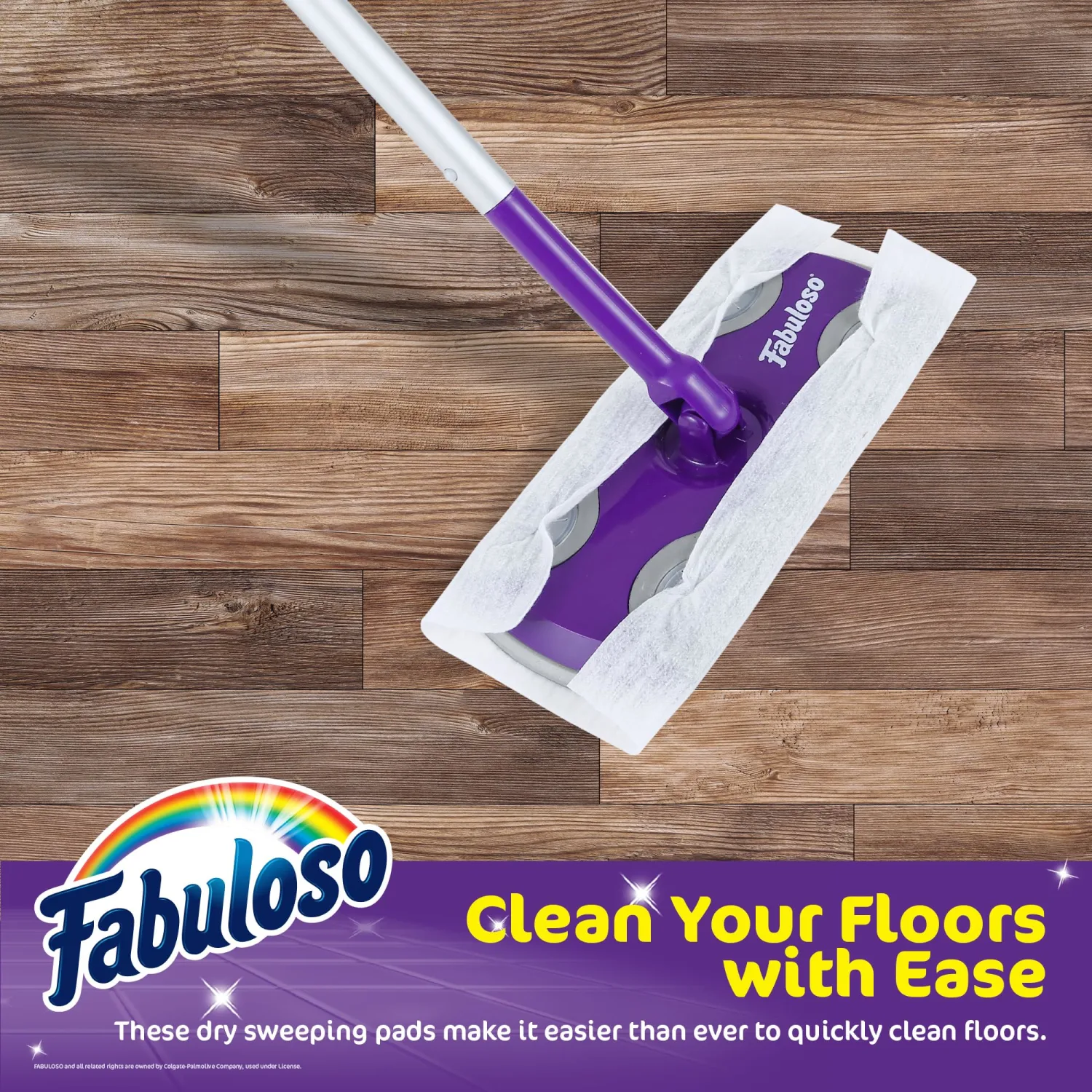 Fabuloso Dry Cloths, 16ct | Dry Sweeping Pads, for Use with Fabuloso Dry + Wet Sweeper for Bold and Bright Cleaning Experience | Clean Your Floors with Ease