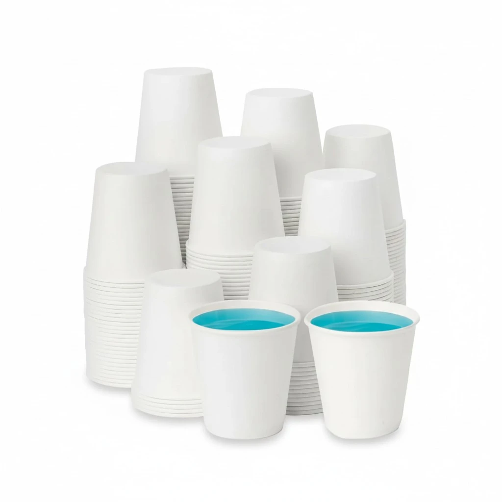 RACETOP 3 oz 300 Pack Paper Coffee Cups for Bathroom, Disposable Mouthwash Cups, Small Paper Cups for Parties, Picnics, Travel