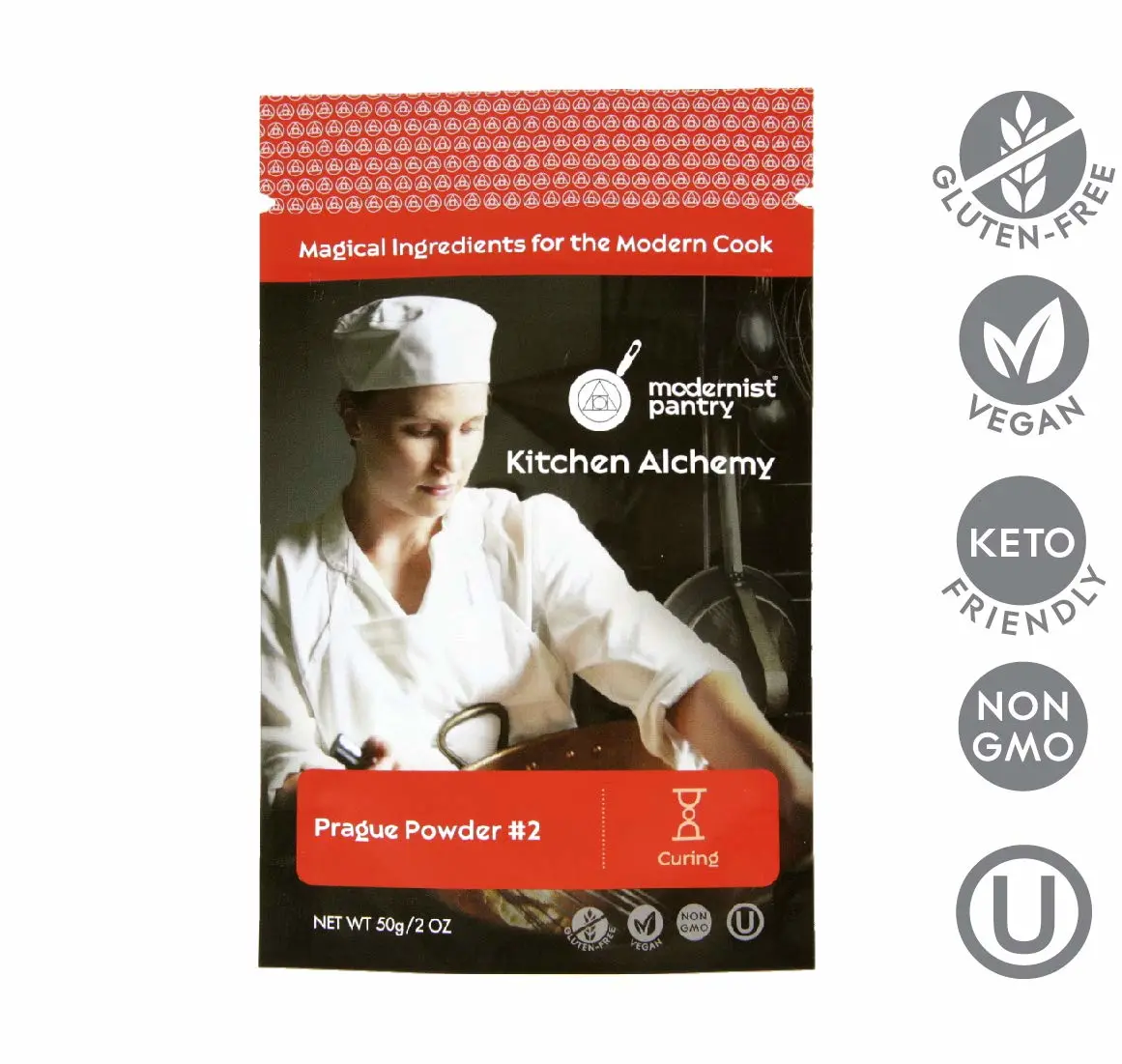 Pure Prague Powder #2 [aka Insta Cure #2, DQ Pink Curing Salt, Sel Rose] ⊘ Non-GMO Gluten-Free OU Kosher Certified - 50g/2oz
