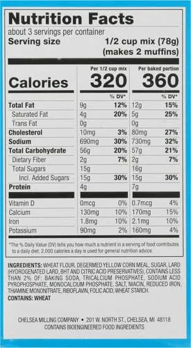 Muffin Mix, Corn, 8.5 oz