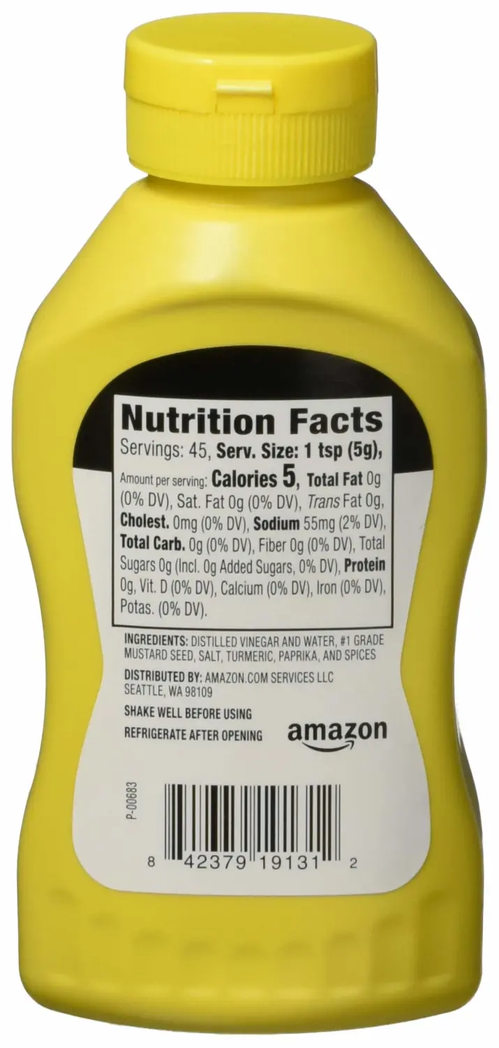 Amazon Brand - Happy Belly Yellow Mustard, Kosher, 8 ounce (Pack of 1)