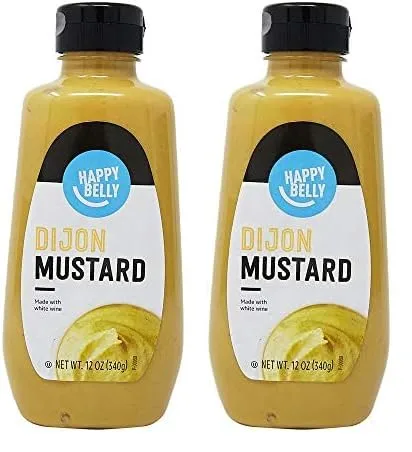 Amazon Brand - Happy Belly, Dijon Mustard, Kosher, 12 ounce (Pack of 2)
