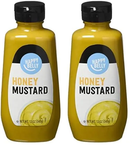 Amazon Brand - Happy Belly Honey Mustard, Kosher, 12 ounce (Pack of 2)