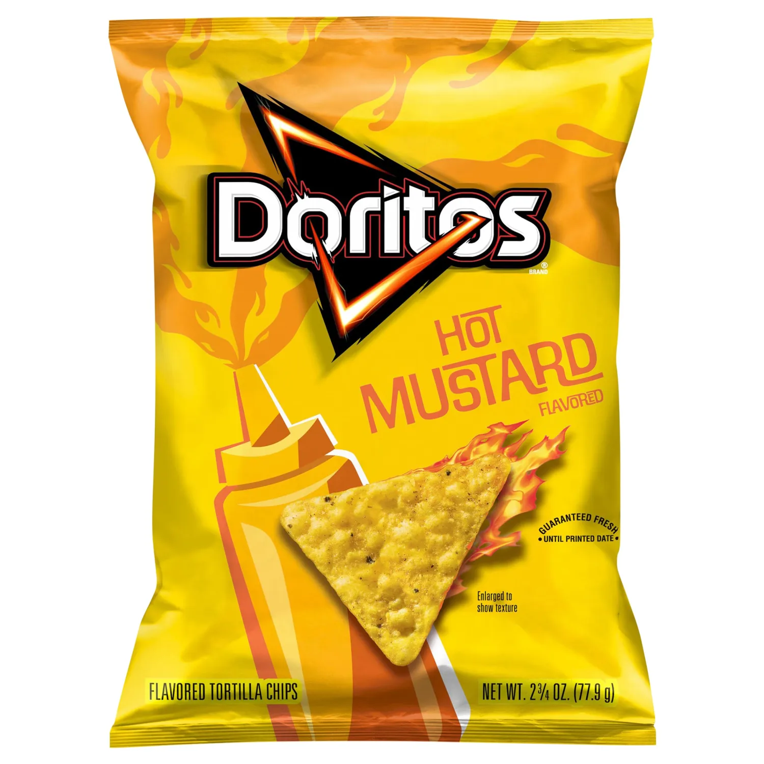 Doritos, Hot Mustard Tortilla Chips, 2.75 Ounce