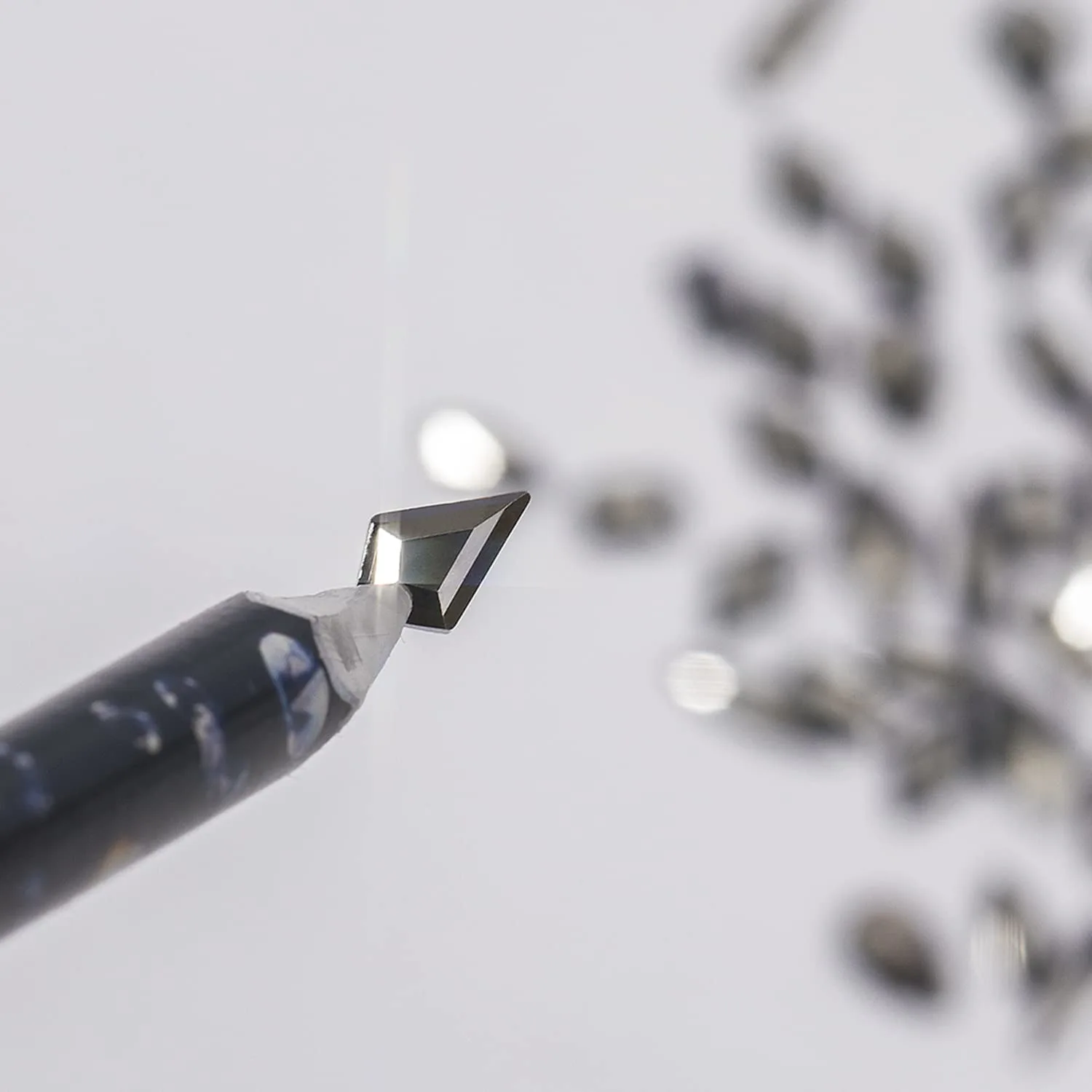HNUIX Nail Rhinestones - 300pcs Crystals Black, Multiple Shape Gems, Flat Back Rhinestones, for Nail Art