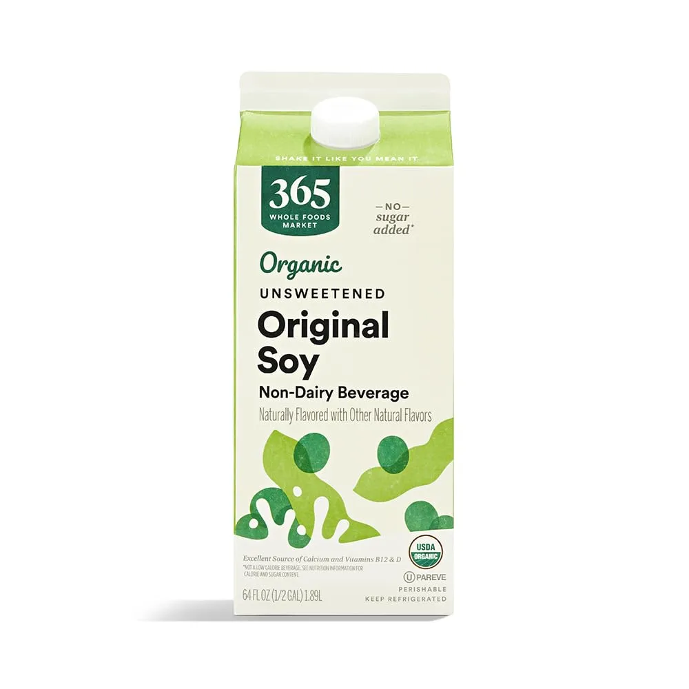 365 Everyday Value, Organic Soymilk Unsweetened, 64 fl oz