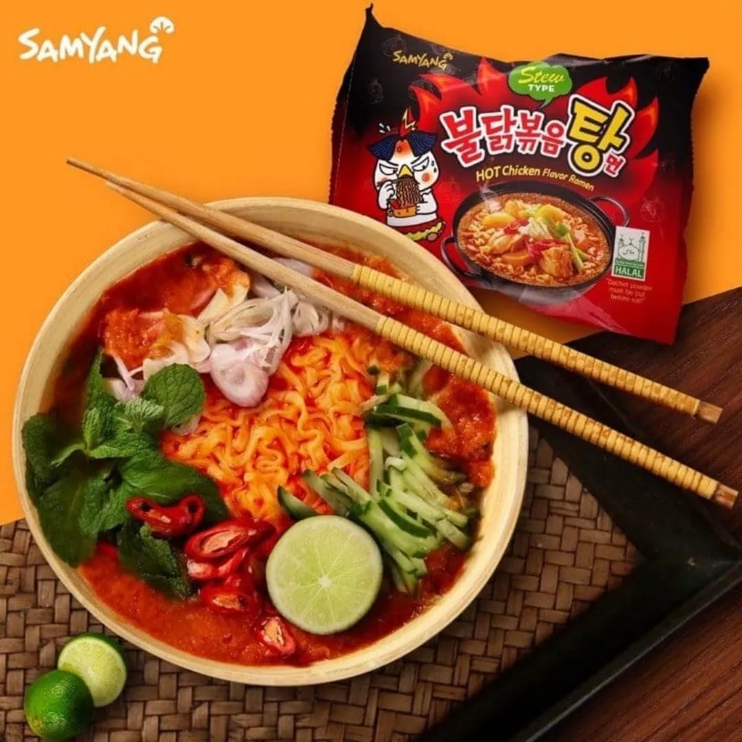 Samyang Buldak Ramen,Spicy Ramen Noodles,Stew Type Buldak Noodles,40 Packs in 1 Box