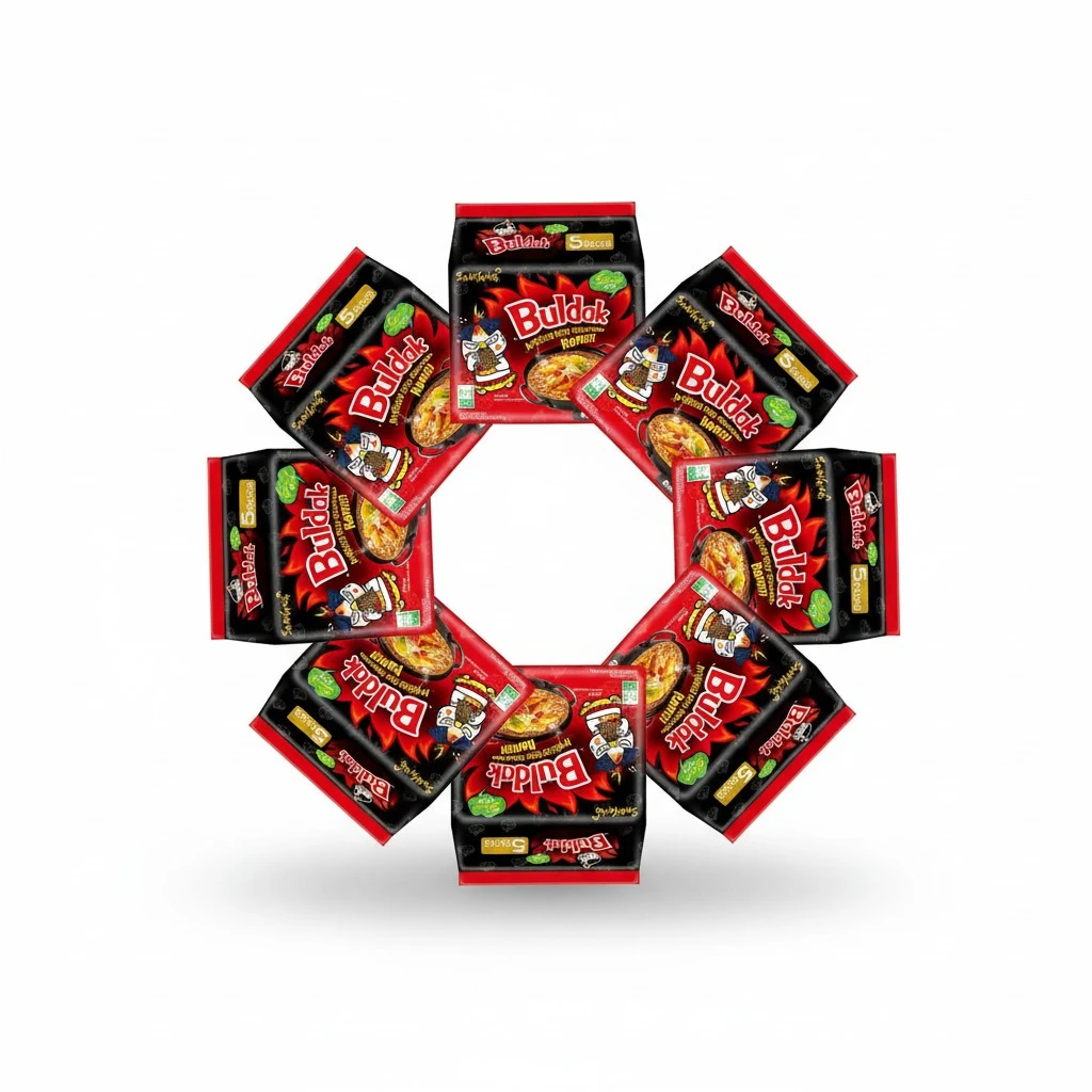 Samyang Buldak Ramen,Spicy Ramen Noodles,Stew Type Buldak Noodles,40 Packs in 1 Box