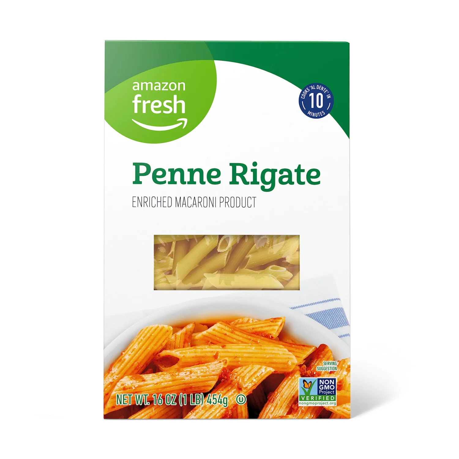 Amazon Fresh, Penne Rigate Pasta, 16 Oz