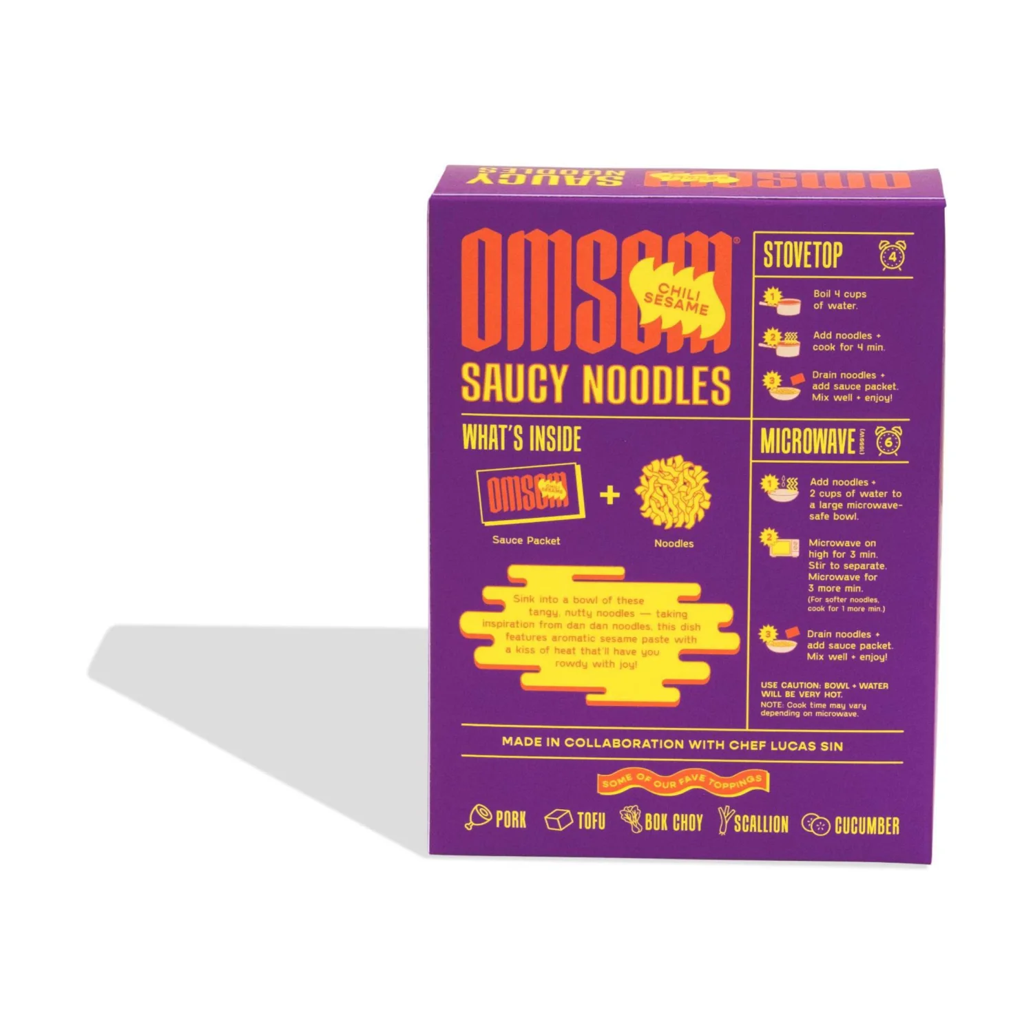 Omsom Chili Sesame Saucy Noodles, 4.8 OZ