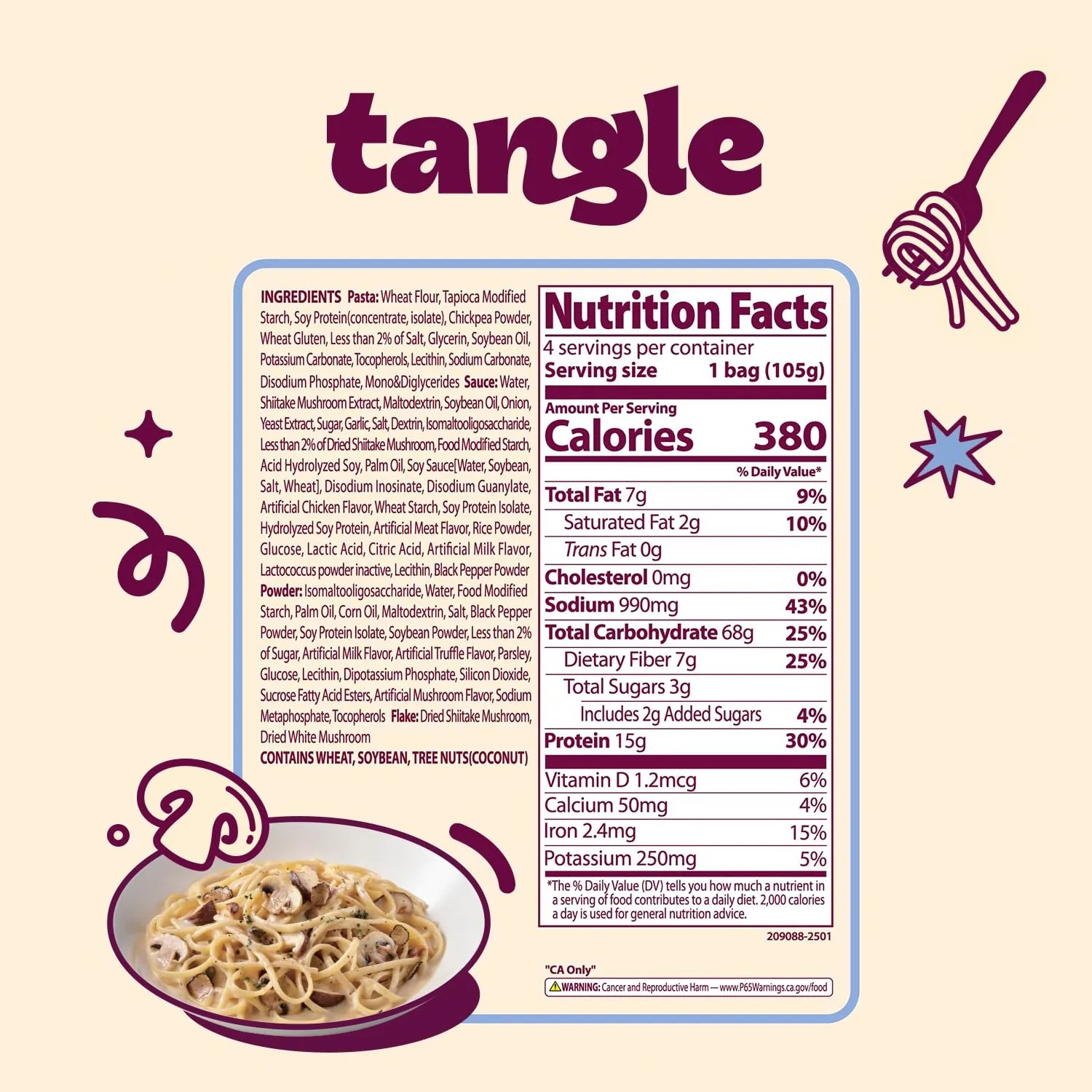 Tangle Creamy Mushroom Pasta Multi