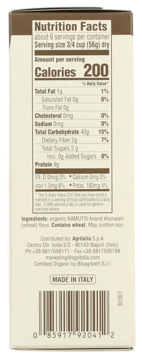 BELLA ITALIA Organic Kamut Fusilli, 12 OZ