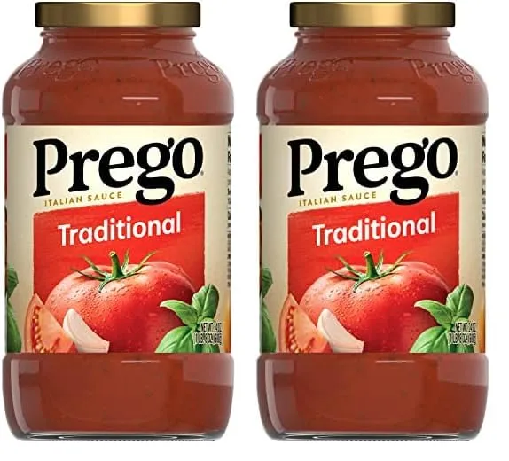 Prego Traditional Pasta Sauce, 24 Oz Jar (Pack of 2)