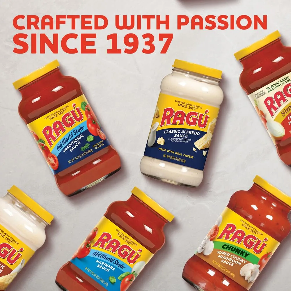 Ragu Chunky Sauteed Onion and Garlic Pasta Sauce with Diced Tomatoes and Italian Herbs and Spices, 24 OZ