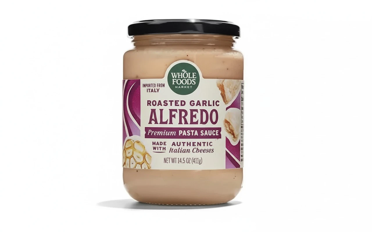 Whole Foods Market, Roasted Garlic Alfredo Pasta Sauce, 14.5 Ounce (Pack of 2)