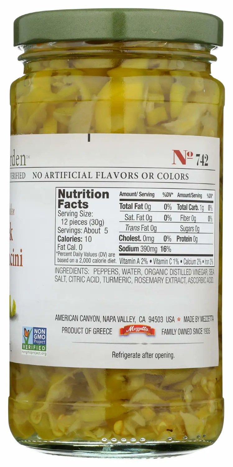 JEFFS NATURALS Sliced Golden Greek Peperoncini, 12 FZ