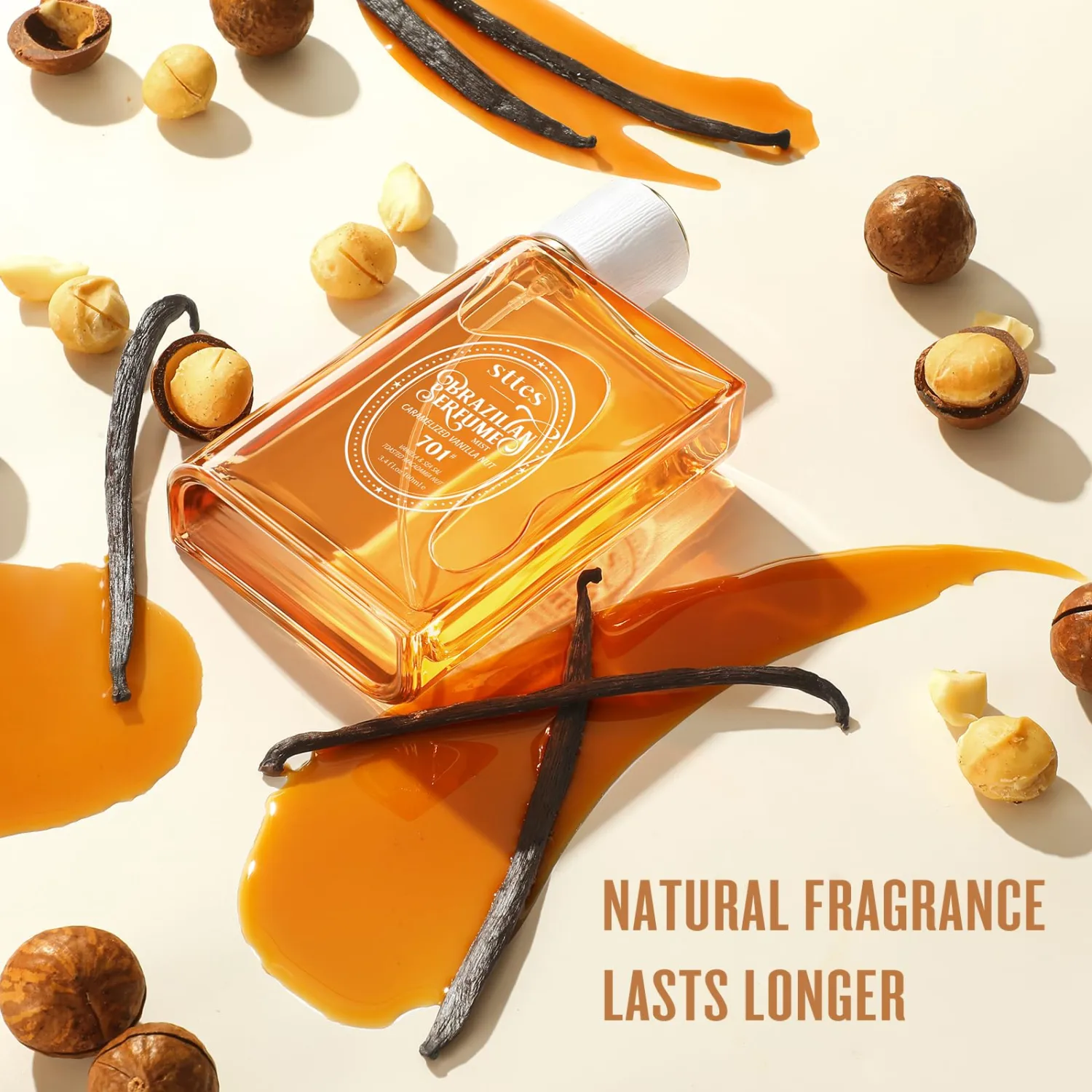 Perfume 701# (Caramel Vanilla Macadamia Nut) - Eau de Perfume 100ml (3.4fl oz) Amber Gourmet Tune (Caramel Vanilla + Roasted Macadamia Nuts)