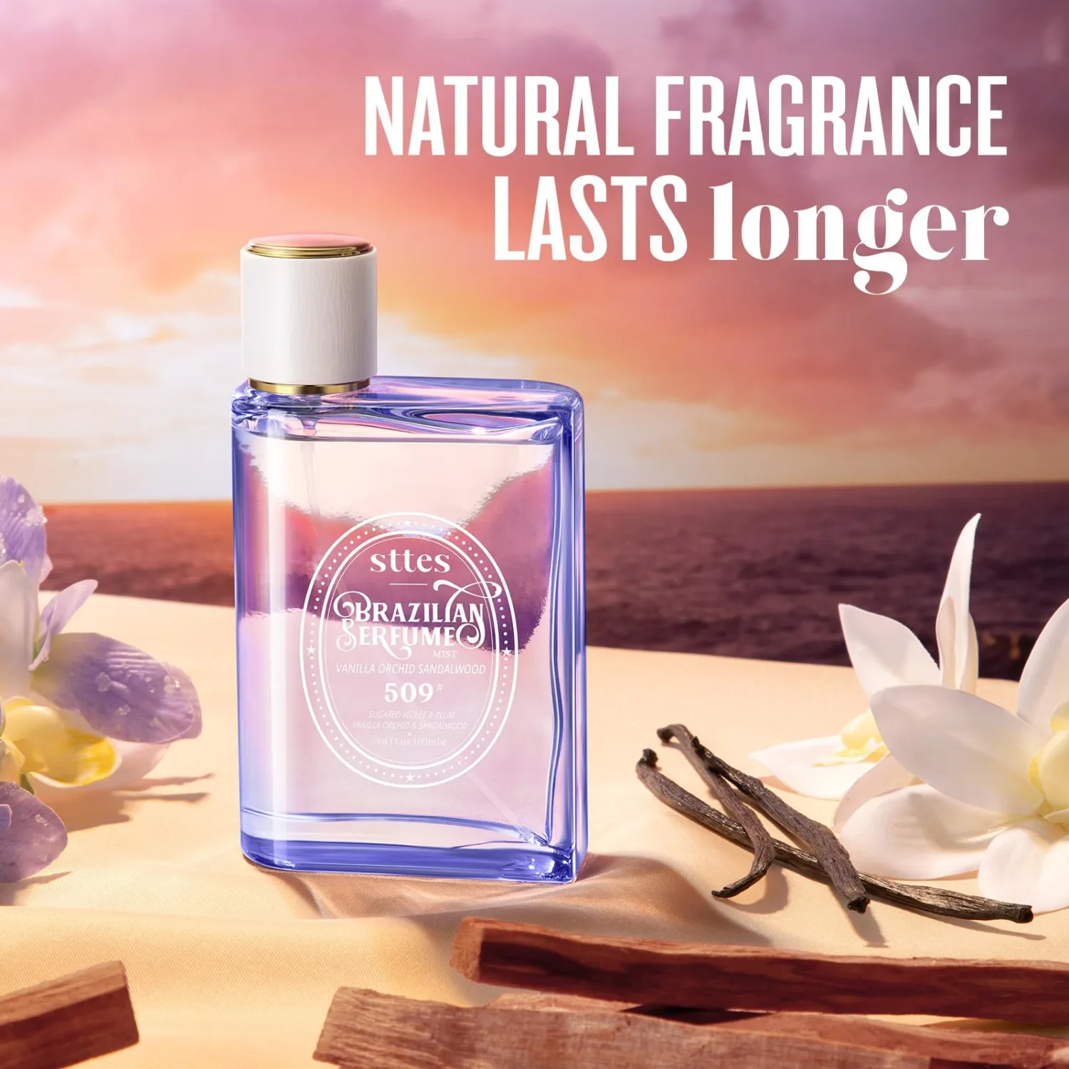 Perfume 509# (Vanilla Orchid Sandalwood) - Eau de Perfume 100ml (3.4fl oz) Woody Food Tune (Vanilla + Orchid + Sandalwood)