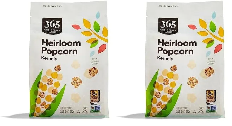 365 by Whole Foods Market, Heirloom Popcorn Kernels, 20 Ounce (Pack of 2)